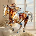 thumbnail image 1 of Acrylic Horse Decorative Figurine With Stand Base,Multi Functional Tabletop Ornament For Living Room Bedroom Office Desk Shelf Home Decoration, 1 of 9