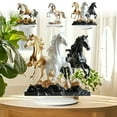 thumbnail image 1 of Acrylic Horse Figurine with Base - Multi-Style Desktop Decor for Living Room, Bedroom & Office, Durable Clear Acrylic Sculpture, Horse-Themed Tabletop Ornament for Home & Workspace, 7.8*7.7in, C, 1 of 6