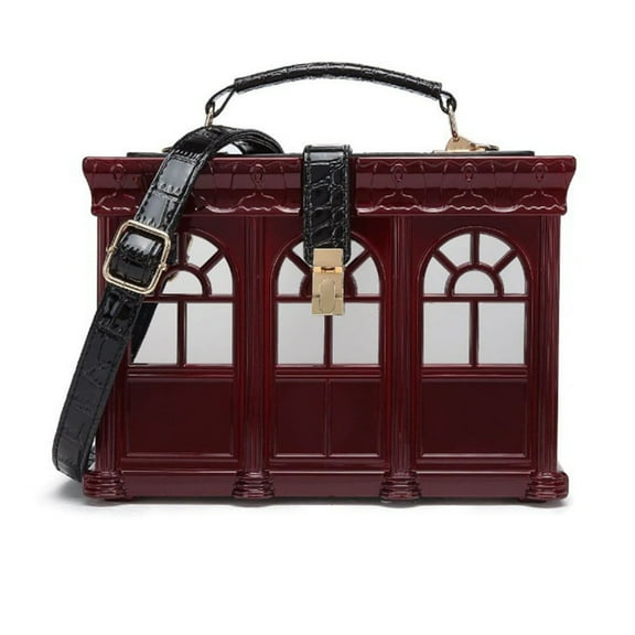 Acrylic House Handbags Crossbody Bags Top Handle Purse Satchel Bag Shoulder Bag for Women