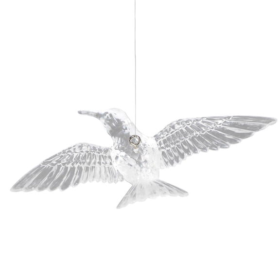 Acrylic Hummingbird Christmas Hanging Ornaments Shiny Iridescent Hummingbird Ornament Acrylic Crystal Xmas Tree Pendants with Fish Line for Home Christmas Tree Party (Rainbow)