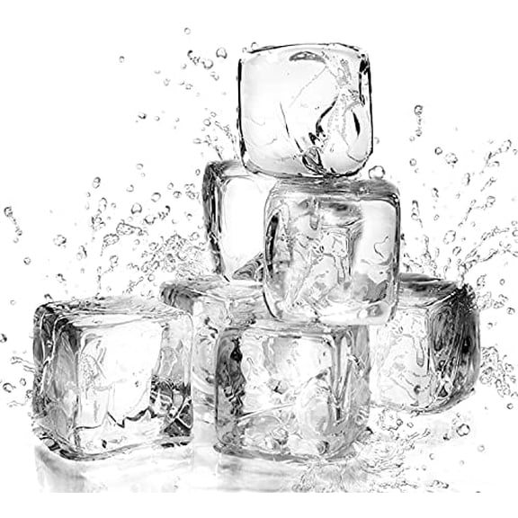 Acrylic Ice Cubes Square Shape 2 Lbs Bag, for Photography Props Kitchen Table Decoration Display Vase Filler Toy - Crystal Clear