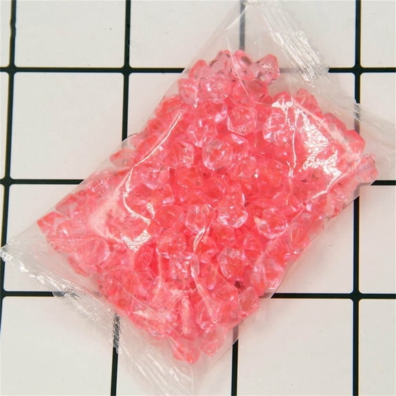 Acrylic Imitation Ice Cubes - 1cm Fake Ice Rocks for Vase Filler, DIY Craft Jewelry Making, Decorative Stones, Dark Blue (about 200 Pcs)