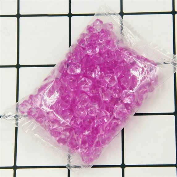 Acrylic Imitation Ice Cubes - 1cm Fake Ice Rocks for Vase Filler, DIY Craft Jewelry Making, Decorative Stones, Dark Blue (about 200 Pcs)