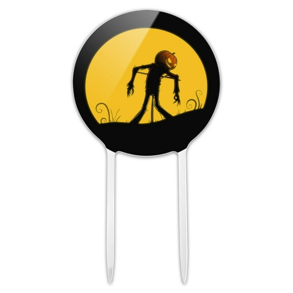 Acrylic Jack-o'-lantern Scarecrow Halloween Cake Topper Party Decoration for Wedding Anniversary Birthday Graduation