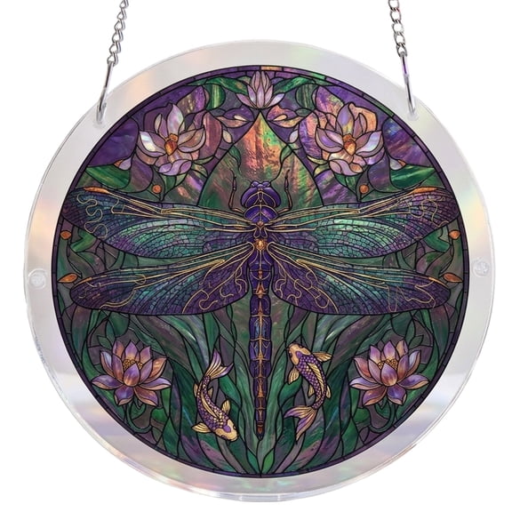 Acrylic Jigsaw Puzzle, 2D Dragonfly Pattern, 83 Pieces With Frame Hanging Decoration