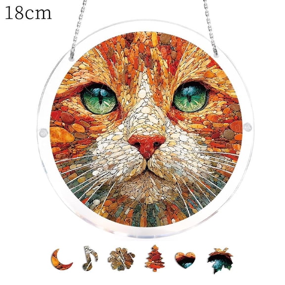 Acrylic Jigsaw Puzzle Kit, 7.9 Inch Acrylic Puzzles Sun Catcher Window Hanging,for Women Men Birthday Gift Home Decor