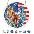 thumbnail image 1 of Acrylic Jigsaw Puzzle Suncatcher-Stress Relief Jigsaw Puzzle, Window Suncatcher Acrylic Puzzle, DIY Suncatcher Kits for Adults, Home Decor Gift for Women, Mom, Friends（7.4in） 4th of July Vermilion, 1 of 9