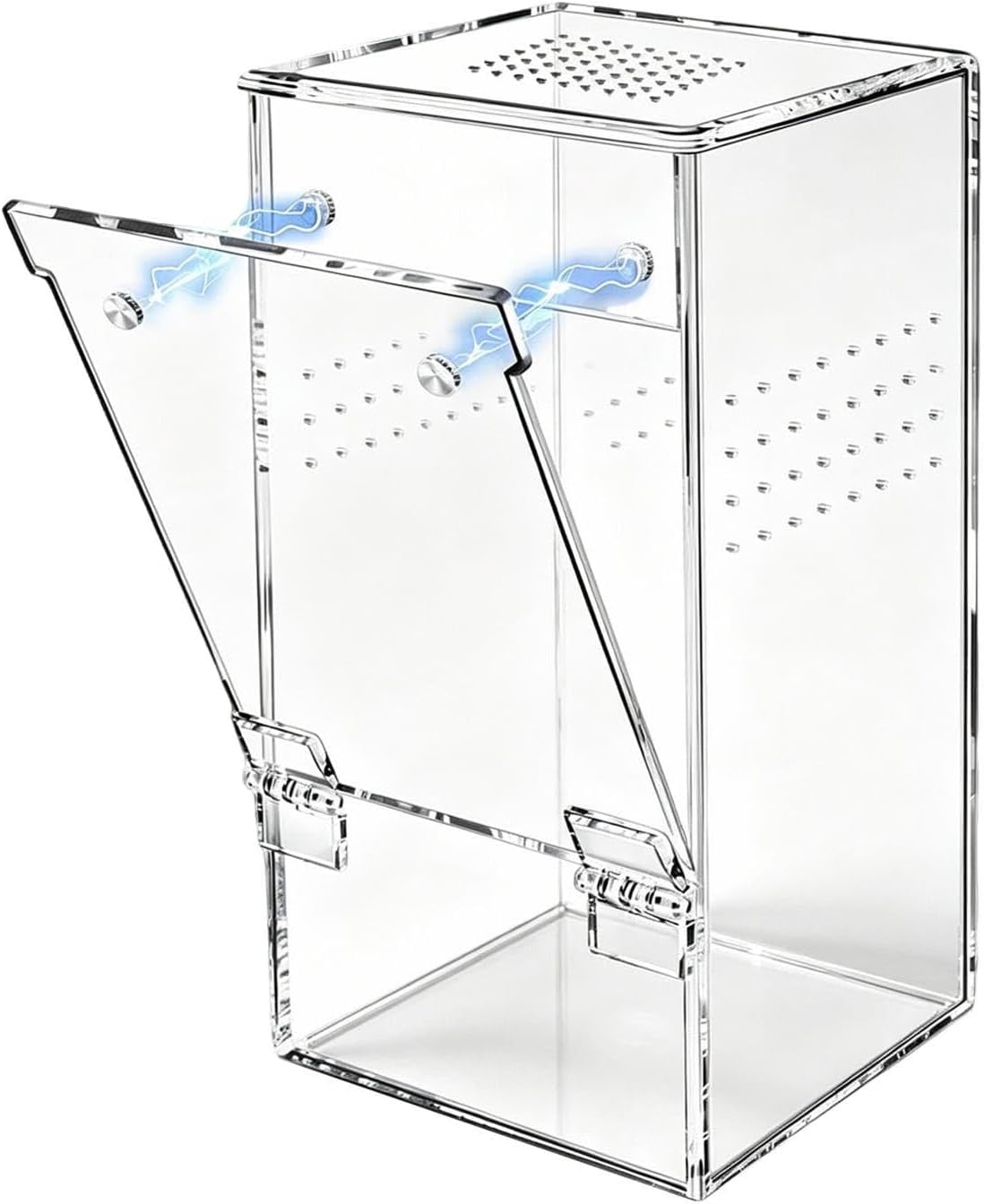 Acrylic Jumping Spider Enclosure, Magnetic Door Terrarium for Display and Observation