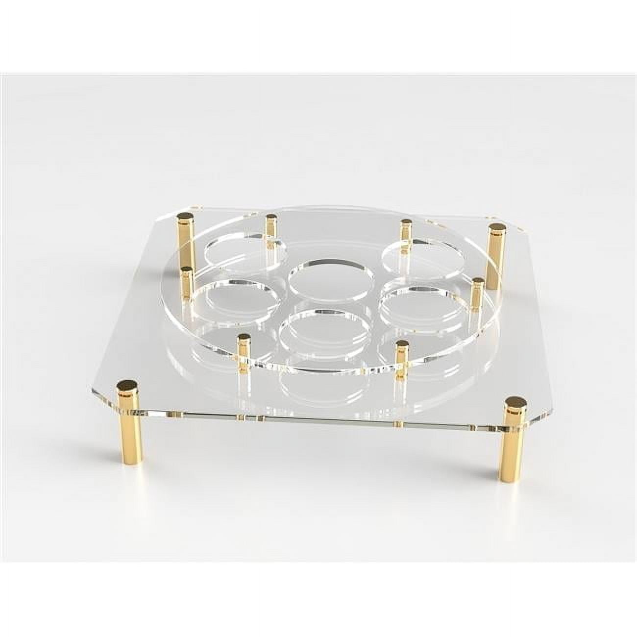 Acrylic Karah with Gold Standoff 16 x 16 x 4.5 in.