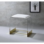 Acrylic Kayla Vanity Stool- Gold