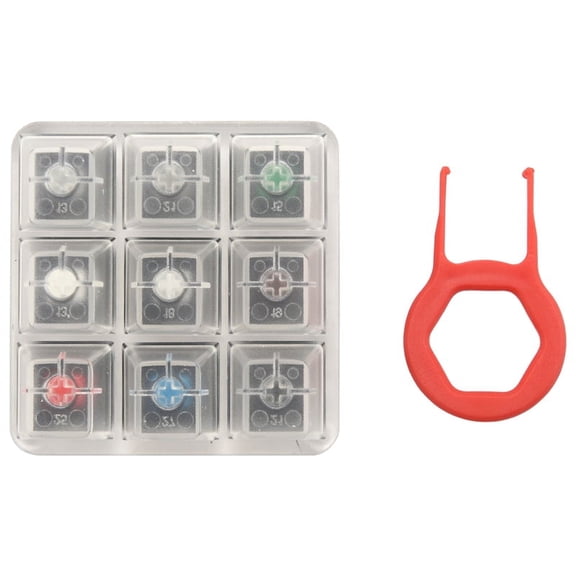 Acrylic Keyboard Tester 9 Clear Plastic Keycap Sampler for Cherry MX Switches