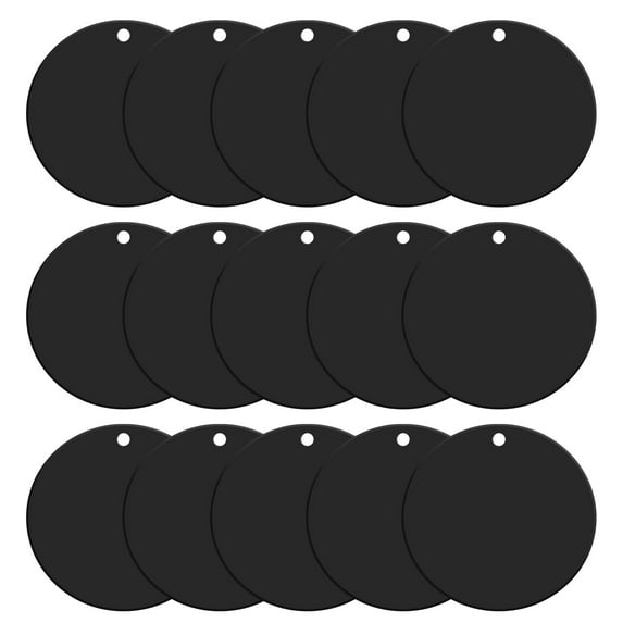 Acrylic Keychain Blanks, 2.5 Inch Round Clear Disc Ornaments for DIY Keychain, Crafting Projects 3 Inch Black