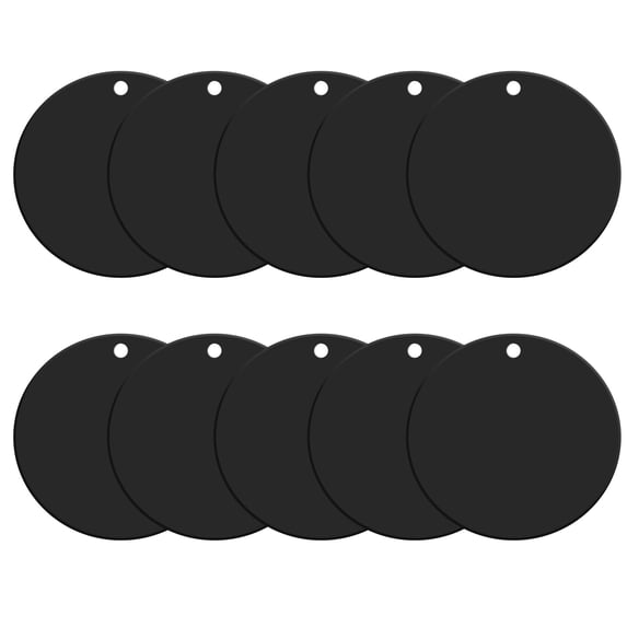 Acrylic Keychain Blanks, 2.5 Inch Round Clear Disc Ornaments for DIY Keychain, Crafting Vinyl Projects 2.5 Inch Black