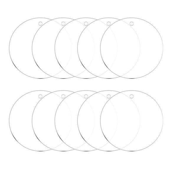 Acrylic Keychain Blanks, 2.5 Inch Round Clear Disc Ornaments for DIY Keychain, Crafting Vinyl Projects 2.5 Inch Transparent