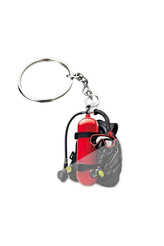 Acrylic Keychain with Diving Theme for Vehicle Decoration and Home Ornament Ideal Festive Present for Christmas