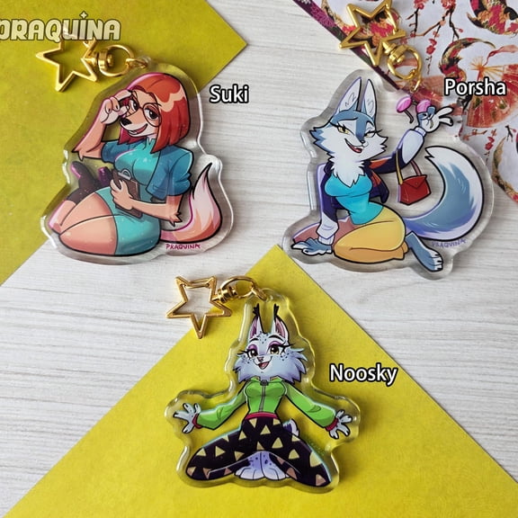 Acrylic Keychains: Sing 2 Porsha, Noosky, Suki, random 1pc