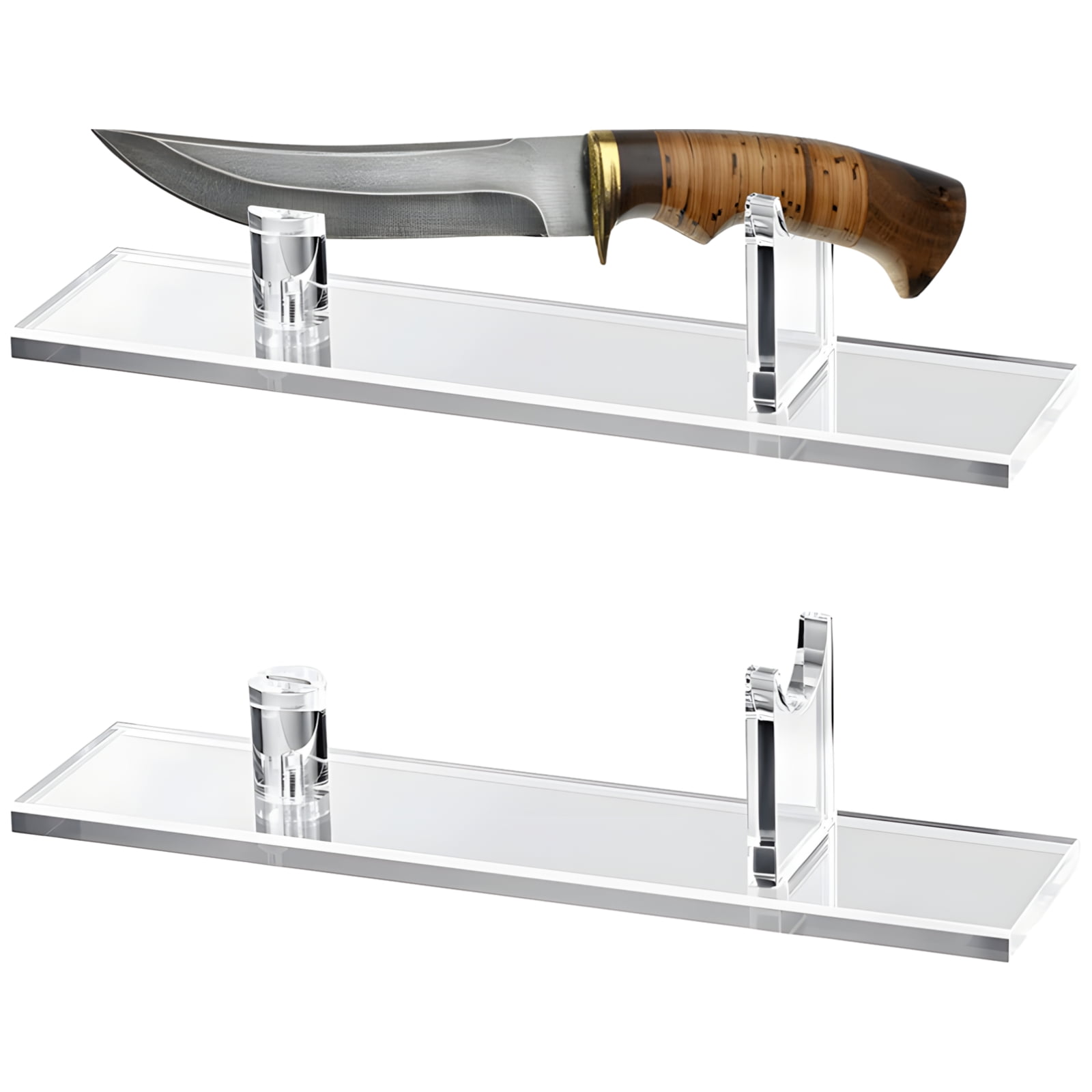 Knive Display Rack Acrylic Knife Display Stand, Transparent or Black Acrylic Knife Holder ...
