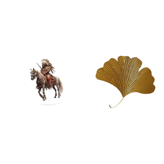 Acrylic Knight Ornament Leaf Wall Sculpture Wrought Iron Durable Design for Home Living Room Office Decor