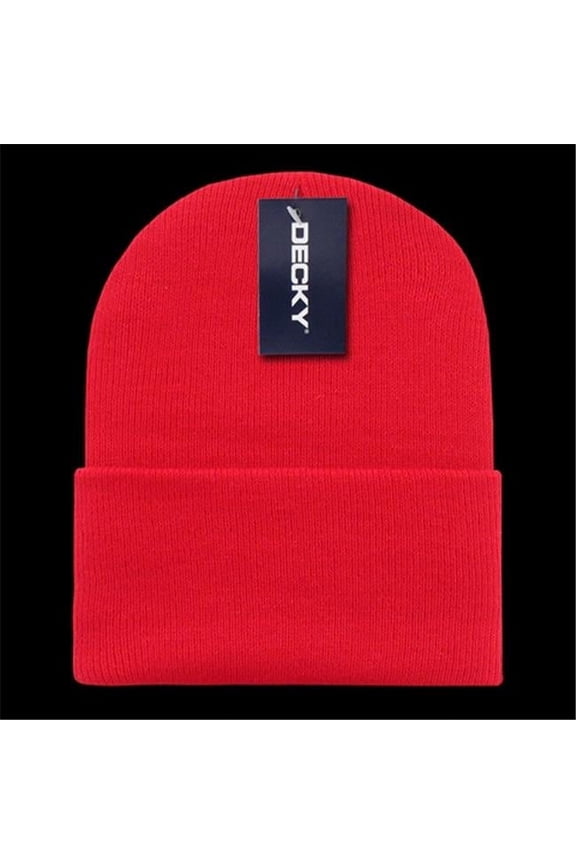 Acrylic Knit Caps, Red