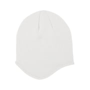 Acrylic Knit Helmet Beanie - White