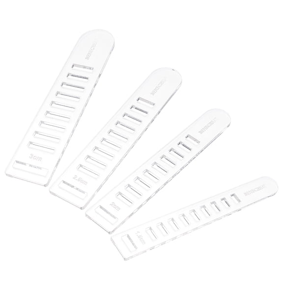 Acrylic Knitting Board for Sock Making White 16.9x2.4~3.9x0.4cm 4pcs/set DIY