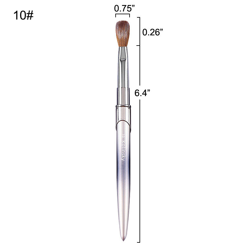 Acrylic Kolinsky Nail Brushes Size 218 Gradient Metal Handle Nail