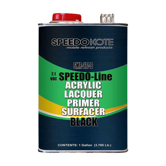 Acrylic Lacquer Primer 2.1 voc Black Gallon Fast Dry Easy Sanding, SMR-277-B