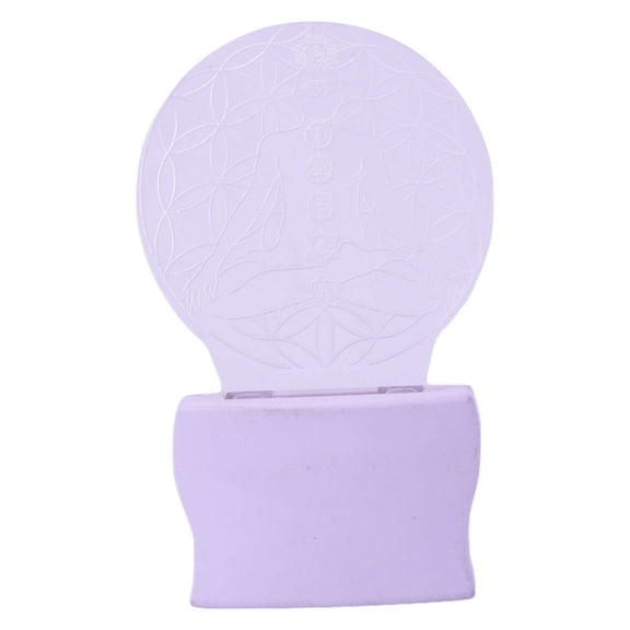 Acrylic Lamp with Chakra Symbol, Illusion Acrylic Night Lamp, 7 Colors Auto Colour Changing LED Plug and Play Night Light for Home and Office(KI_093)