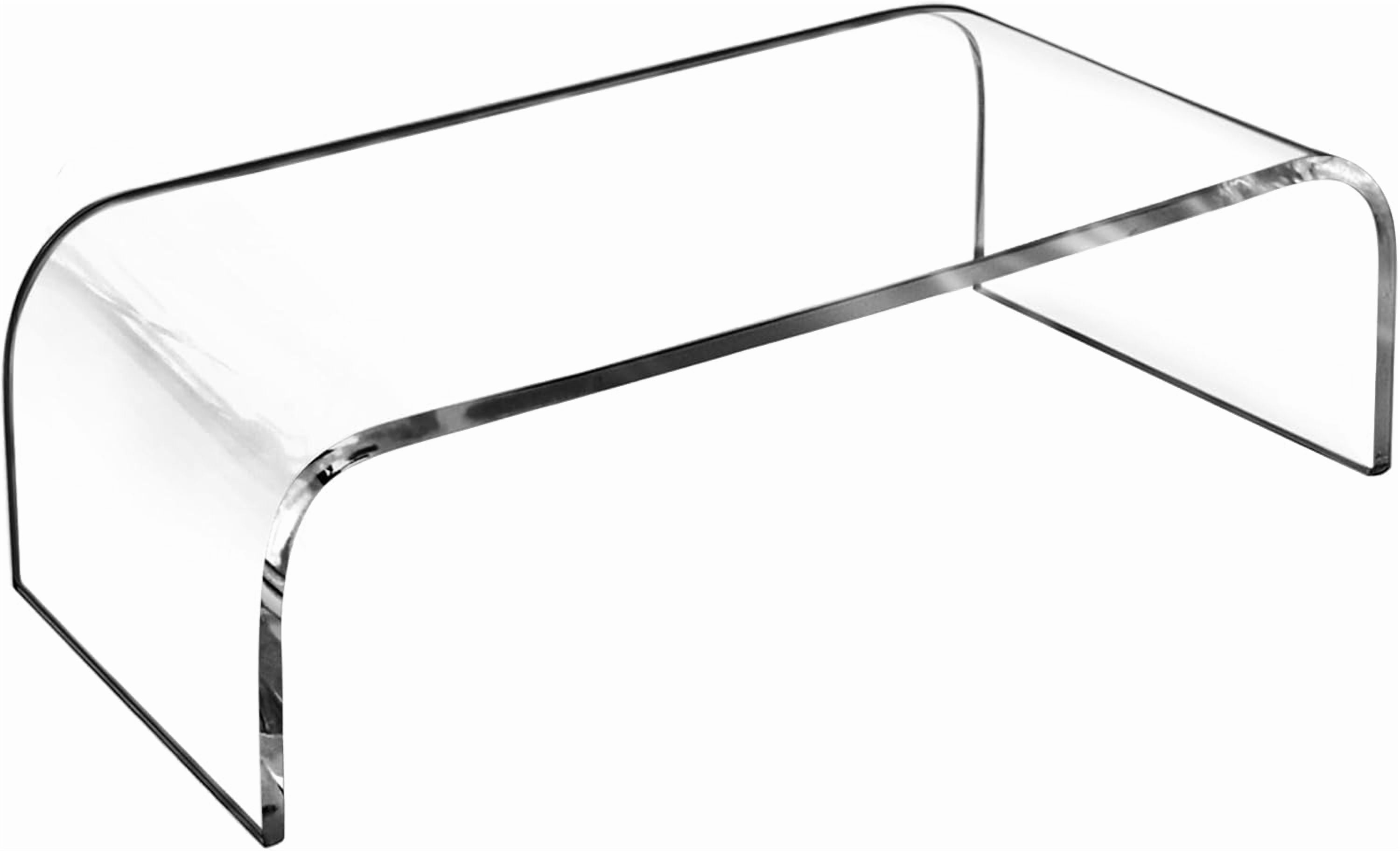 Acrylic Laptop Monitor Stand & Computer Riser with Cat Keyboard Protector, Space-Saving Design, Extra Storage, Clear Shelf - Ideal for Monitors, Laptops, Printers, Desktop Decor