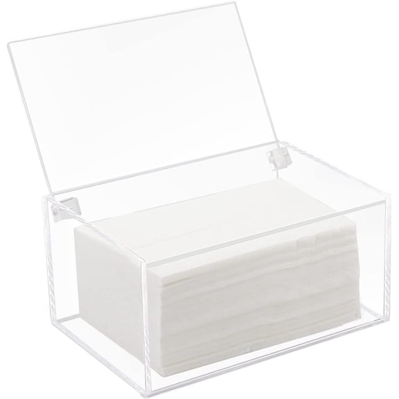 Acrylic Laundry Dryer Sheet Holder, Clear Dryer Sheets Container with Lid for Laundry Room, Clear
