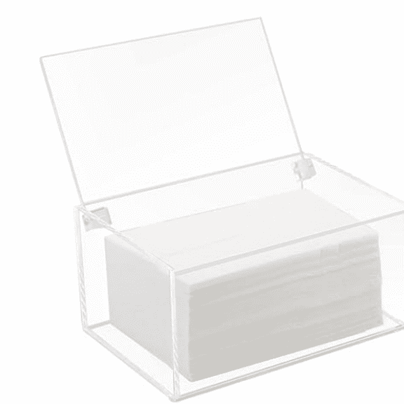Acrylic Laundry Dryer Sheet Holder, Clear Dryer Sheets Container with Lid for Laundry Room, Clear
