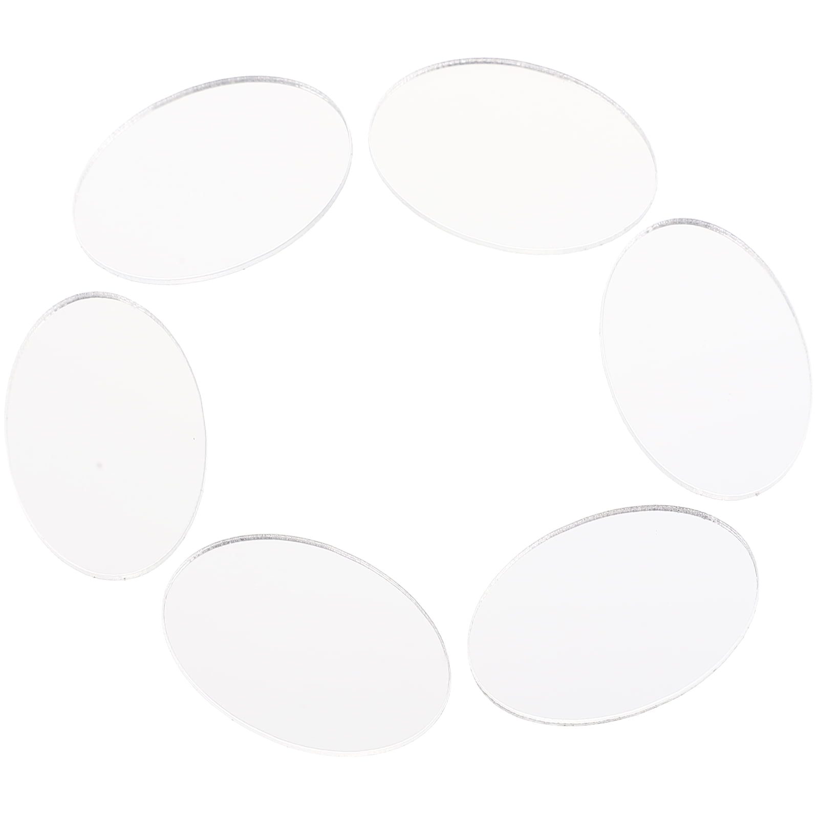 Acrylic Lens Oval Mirror Tiles Wall-mount Mirrors Round Vanity Trim ...