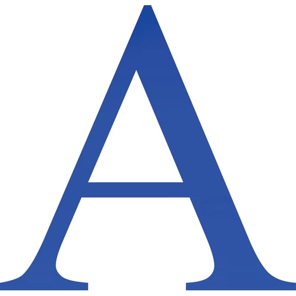 Acrylic Letter A Times, 4'' Tall Transparent Dark Blue Laser Cut Acrylic Letters, Choose Color Option