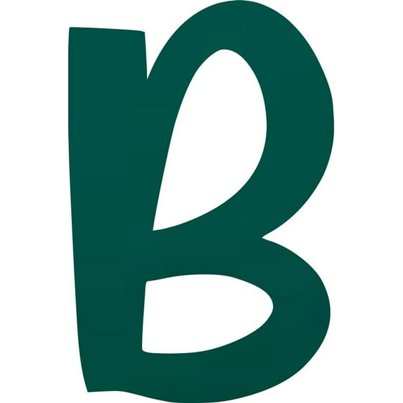 Acrylic Letter B Bold, 1'' Tall Frosted Teal Small Acrylic Plastic Letter, Color Choices, Reception