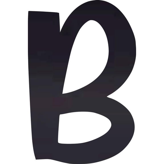 Acrylic Letter B Bold, 1'' Tall Transparent Black Small Acrylic Plastic Letter, Color Choices, Reception