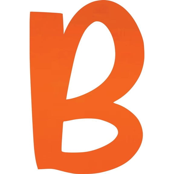 Acrylic Letter B Icebold, 6'' Tall Fluorescent Orange Acrylic Alphabet Letters, Reception Alphabet Sign