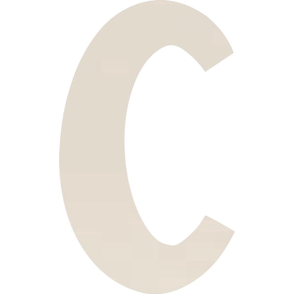 Acrylic Letter C Blank, 2'' Tall White Acrylic Sign Letter, Choose Your Color, Invitation