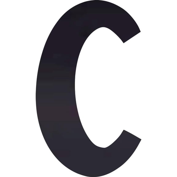 Acrylic Letter C Blank Craft, 8'' Tall Transparent Black Custom Wedding Reception Signage, DIY