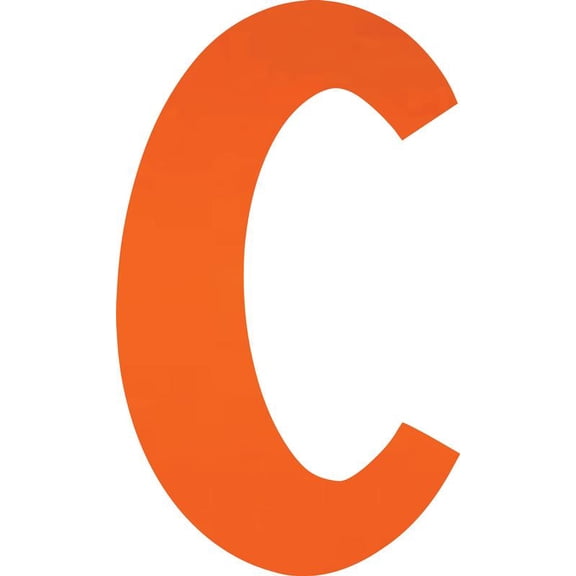 Acrylic Letter C Icebold, 6'' Tall Fluorescent Orange Acrylic Alphabet Letters, Reception Alphabet Sign
