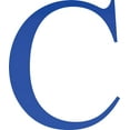 thumbnail image 1 of Acrylic Letter C Times, 1'' Tall Transparent Dark Blue Small Acrylic Alphabet Letter, Color Choices, Decorative Craft, 1 of 5