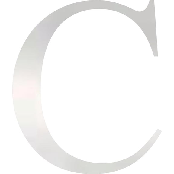Acrylic Letter C Times, 4'' Tall Clear Laser Cut Acrylic Letters, Choose Color Option