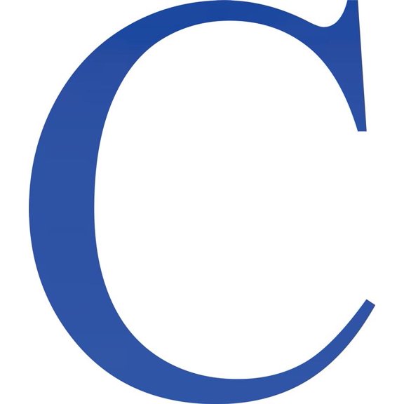 Acrylic Letter C Times, 8'' Tall Transparent Dark Blue Custom Acrylic Letters, Choose Color Option