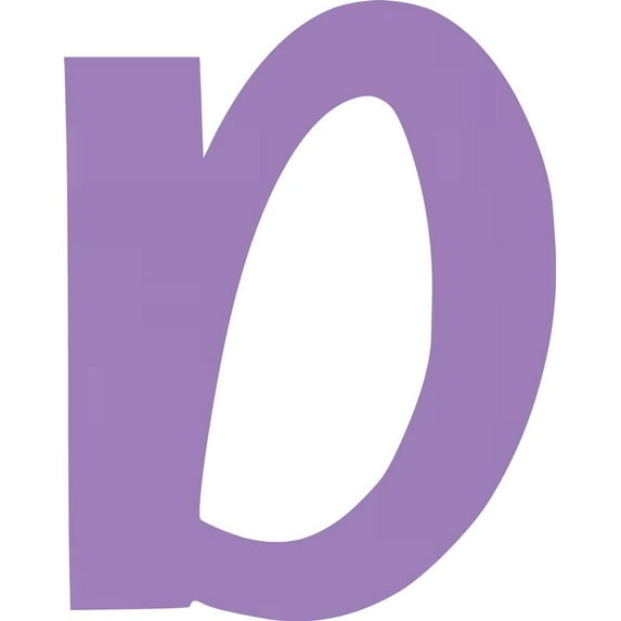 Acrylic Letter D Icebold, 6'' Tall Lavender Acrylic Alphabet Letters, Reception Alphabet Sign
