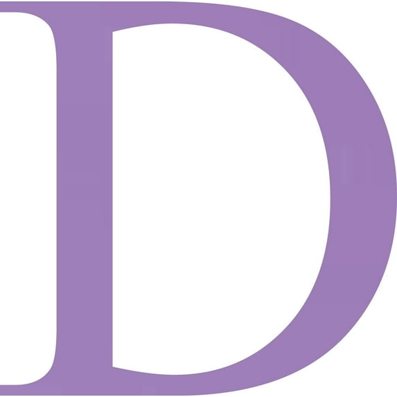 Acrylic Letter D Times, 6'' Tall Lavender Acrylic Alphabet Letters, Choose Color Option