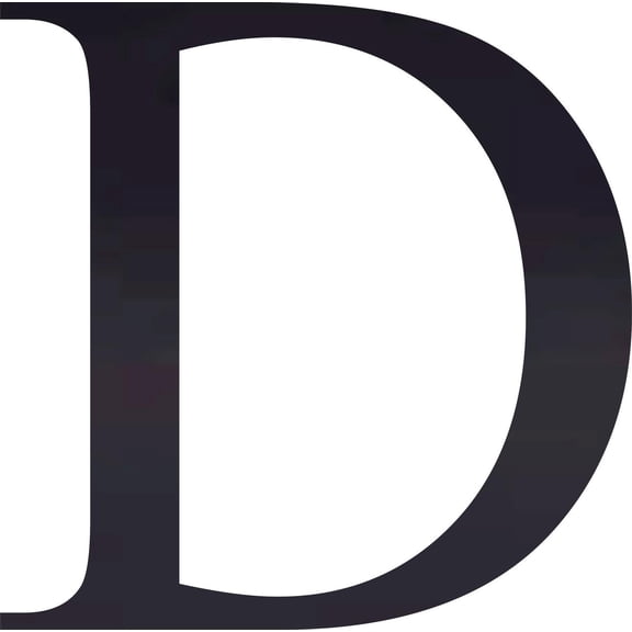 Acrylic Letter D Times, 8'' Tall Transparent Black Custom Acrylic Letters, Choose Color Option