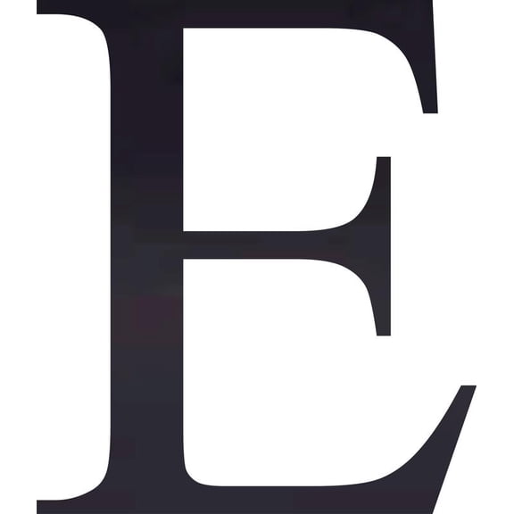 Acrylic Letter E Times, 6'' Tall Transparent Black Acrylic Alphabet Letters, Choose Color Option