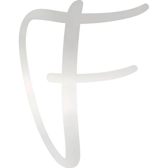 Acrylic Letter F Script, 3'' Tall Clear Alphabet Craft, Color Options