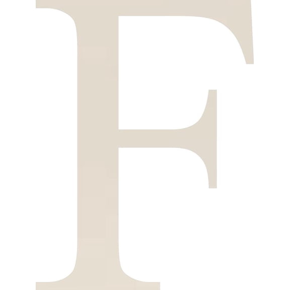 Acrylic Letter F Times, 10'' Tall White Custom Acrylic Letters, Choose Your Color