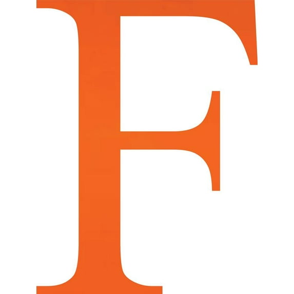 Acrylic Letter F Times, 2'' Tall Fluorescent Orange Acrylic Sign Letter, Choose Your Color, Decorative Craft