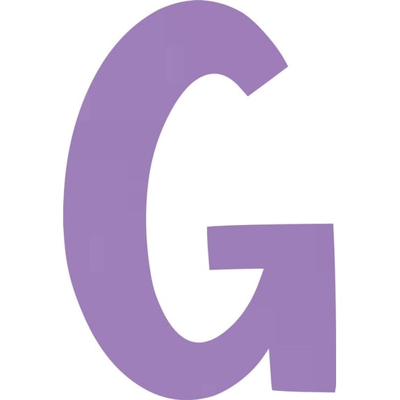 Acrylic Letter G Icebold, 3'' Tall Lavender Wedding Acrylic Letters, Blank Color Options